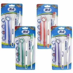 Lot of 4 Pkg Ultimate Dental Care Kit Pick Mirror